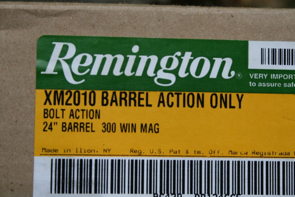 XM2010 Barrel Action Only Box label